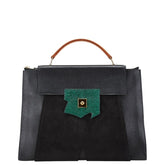 エルメス プレジデント トートバッグ ブラック グリーン リザード ヴォーグレネ ドブリス レディース HERMES 【中古】